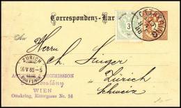 Switzerland 1888, Uprated Postal Stationery - Lettres & Documents