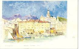 Delcampe - CPA 06 MENTON LE PORT    JOLIE  ILLUSTRATION De  LESSIEUX - Lessieux