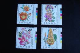 République Démocratique Du Congo  - Année 1971 - Fleurs - COB 778/781 - Neufs (**) Mint Never Hinged (MNH) - Mint/hinged
