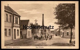 ALTE POSTKARTE COSWIG ANHALT KARL-STRASSE KINDER MÄDCHEN JUNGEN Sachsen-Anhalt Cpa Postcard AK Ansichtskarte - Coswig