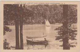 North Carolina Greensboro A View Of The Lake At Camp Herman Near Greensboro Artvue - Greensboro