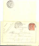 LBON7 - EP CL SEMEUSE LIGNEE 10c ENTREPÔT DE CERCY LATOUR / LUZY 3/9/1906 - Letter Cards
