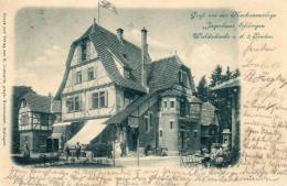 Gruss Von Der Kurhausanlage Jagerhaus Esslingen Waldschenke Z.d. Z Linden 1900 Postcard - Esslingen