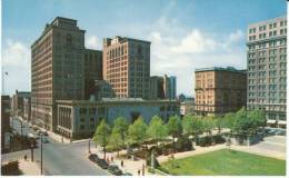 Wilmington DE Delaware, Rodney Square, Autos, Library, C1940s/50s Vintage Postcard - Wilmington