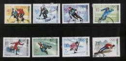 POLAND 1968 WINTER OLYMPICS SET OF 8 USED Ice Skating Hockey Slalom Sports Snow - Winter 1968: Grenoble