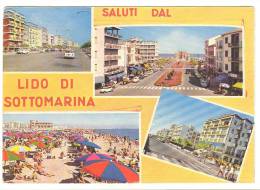 B3002 Chioggia (Venezia) - Saluti Dal Lido Di Sottomarina - Hotel Anzoletti - Auto Cars Voitures / Viaggiata 1967 - Chioggia