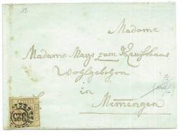 BAYERN - BAVIERA  - N° 12 - 9 KREUZER - 1849/1850  NUMBER CANCEL 325 - BUSTA - STORIA POSTALE - Cartas & Documentos