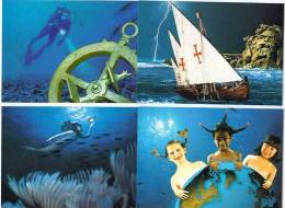 Portugal 6 Cartes Entier Postaux Expo 98 Poisson Plonge Bateaux 6 Postal Stationery Expo 98 Themes Fish Diving Boats - Tauchen