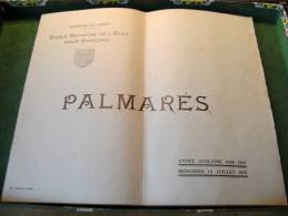 CB2 Palmarès Ecole Moyenne De Jumet 1936 1937 - Diplome Und Schulzeugnisse