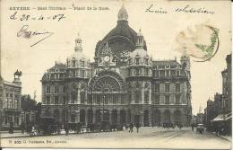 BELGIQUE . ANVERS .GARE CENTRALE . PLACE DE LA GARE . ATTELAGES DE CHEVAUX - Dessel