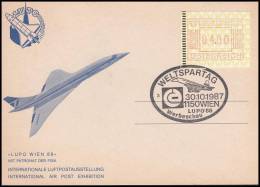 Austria 1987, Airmail Card With ATM Stamp - Covers & Documents