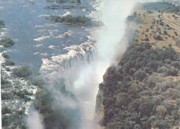 (333) Zimbabwe - Zambia Border - Victoria Falls (with Rhodesia Stamp At Back) - Zimbabwe