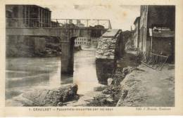 CPSM GRAULHET (Tarn) - Les Grandes Inondations Du Midi En 1930 : Passerelle Emportée Par Les Eaux - Graulhet