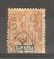 GUADELOUPE - 1892 TABLET ISSUE 30c BROWN On DRAB USED  SG 43 - Oblitérés