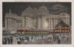 Litho New Traymore Hotel And Boardwalk At Night Atlantic City N.J. 28.2.1923 - Atlantic City