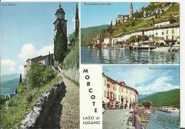 SWITZERLAND 1965– POSTCARD – LUGANO LAKE – MORCOTE SENT TO LUZERN  W 1 ST OF 5+5 FR (FLORENTINI) POSTM MORCOTE JUL 26,19 - Sent