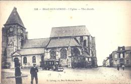 PICARDIE - 80 - SOMME - BRAY SUR SOMME - L'église - The Church - Animation Avec Rouleau Compresseur - Bray Sur Somme