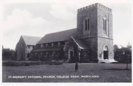 Maryland College Park St Andrews Episcopal Church Real Photo RPPC - Otros & Sin Clasificación