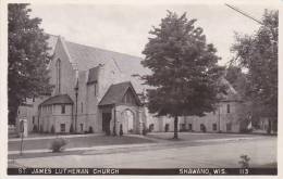 Wisconsin Shawano St James Lutheran Church Real Photo RPPC - Sonstige & Ohne Zuordnung