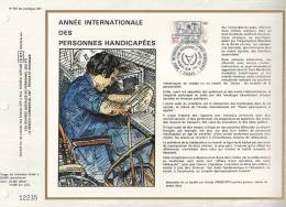 France CEF 607 - Année Intern. Des Personnes Handicapée - Illustr. Andreotto - 1er J. 7.11.81 Paris - T. 2173 - Storia Postale