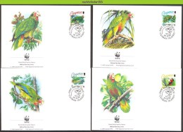 Mzi151fb WWF FAUNA VOGELS PAPEGAAIEN BIRDS PARROTS VÖGEL PAPAGEIEN AVES OISEAUX CAYMAN ISLANDS 1993 FDC'S - FDC