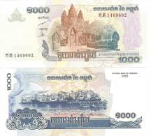 Cambodia P58, 1000 Riels, 2005, Temple / Docks $2+ CV! - Cambodge