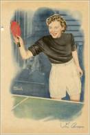 Table Tennis Stamped Carte Postal 1275 - Tennis De Table