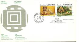 FDC.CANADA 1973 - Indiens D'Amérique