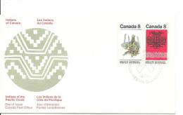 FDC.CANADA 1974 - Indios Americanas