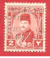 EGITTO - EGYPT - USED - 1944 - King Farouk In Oval - 2 Egyptian Malleem - Michel EG-A 269 - Oblitérés