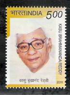 INDIA, 2011, Kasu Brahmananda Reddy, MNH, (**) - Unused Stamps