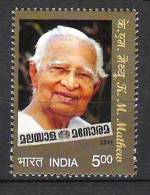 INDIA, 2011, K M Mathew, Editor, Malyala Manorama, MNH, (**) - Ongebruikt