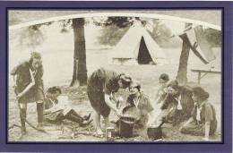 Postcard Danish Girl Guides Lord Waring Estate London 1922 Children Nostalgia - Scouting