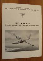 Planche Société Nationale De Constructions Aéronautiques Du Sud-Est - SE 4030 Bi Moteur Amphibie - Aviation Avion - Otros Planes