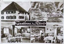 Cp Gundelfingen Bei Freiburg Hotel Restaurant Gasthaus Rossle Multi Vues SOUVENIR Signmund Demmler - Gundelfingen