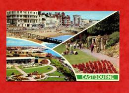 * ROYAUME UNI-EASTBOURNE(Vues Multiples)-Carte Voyagée,voir Les 2 Timbres - Eastbourne