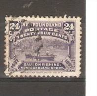 NEWFOUNDLAND - 1897 SALMON FISHING 24c VIOLET USED   SG 76 - 1865-1902