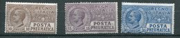 Regno D'Italia -  Posta Pneumatica 1913 - N. 1 - 2 - 3  ** MNH - Correo Neumático