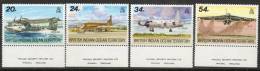 British Indian Ocean Territory 1992 - Visiting Aircraft - Bottom Marginal Printer's Imprints SG124-127 MNH Cat £8.75+ - Territorio Británico Del Océano Índico