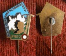 FNRJ  Yugoslavia - Mountain / Climbing TRANSVERSAL "Partisan March Mountaineers"  - Enamel Badge / Pin - About 1950ties - Alpinismus, Bergsteigen