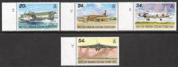 British Indian Ocean Territory 1992 - Visiting Aircraft - Left Side Marginals Plate 1A/1C SG124-127 MNH Cat £8.75+SG2015 - British Indian Ocean Territory (BIOT)