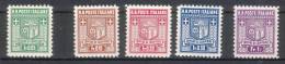 Campione D'Italia - Dentellatura 11 - Sass. 1-5 ** MNH - Emissioni Locali/autonome