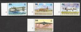 British Indian Ocean Territory 1992 - Visiting Aircraft - Left Side Marginals Plate 1B/1D SG124-127 MNH Cat £8.75+SG2015 - Territorio Británico Del Océano Índico