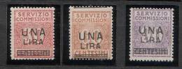 Regno D'Italia - Commissioni 4-6 ** MNH Con Varietà 5a (soprastampa Spostata) - Taxe