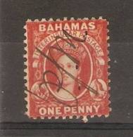 BAHAMAS - 1882 VICTORIA 1d SCARLET-VERMILION PERF 12  FU (PEN CANCEL)  SG 40 - 1859-1963 Kronenkolonie