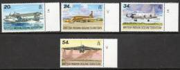 British Indian Ocean Territory 1992 - Visiting Aircraft - Right Side Marginals Plate 1A/1C SG124-127 MNH Cat £8.75+ - Territorio Británico Del Océano Índico