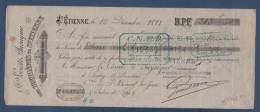 MANDAT A ORDRE SOCIETE ANONYME DES HOUILLERES DE SAINT ETIENNE / COMTE DE PUYSEGUR ST BONNET DE JOUX - 1899 - Elektrizität & Gas