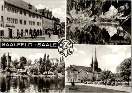 AK Saalfeld: HO-Hotel Anker Und HO-Milchbar Am Markt, Gondelstation, Ung, 1973 - Saalfeld