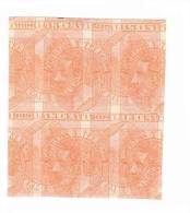 ESPAGNE 1870 Bloc -varieté Doubles Impression Renversé-non Dentelé SG-193 Pas De Gomme ( Error Erreur Tete Beche ) - Unused Stamps