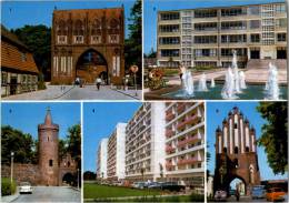 AK Neubrandenburg, Th.-Neubauer-Straße, Fangelturm, Leninstraße, Gel, 1975 - Neubrandenburg